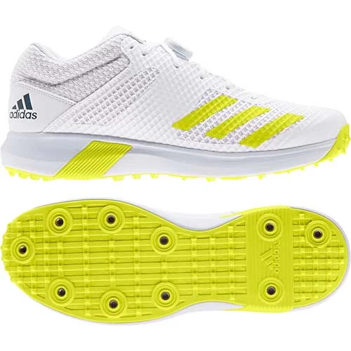 Adipower Vector Mid Spiked Cricket Shoe Yellow 3 Adipower Vector Mid Spiked Cricket Shoe Yellow