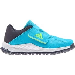 Youngstar Junior Hockey Shoe Cyan Velcro Strap -Sports Equipment Store Adidas Hockey Youngstar Hockey Shoe with Velcro Strap outsole