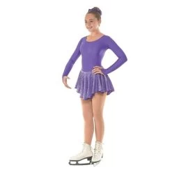 Skating Dress With Round Scoop Neck In Purple