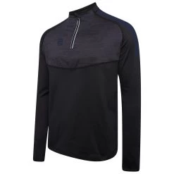Dual 1/4 Zip Midlayer Performance Top -Sports Equipment Store DU013 Black Navy scaled 1