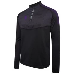 Dual 1/4 Zip Midlayer Performance Top -Sports Equipment Store DU013 Black Purple scaled 1