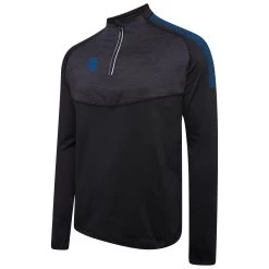 Dual 1/4 Zip Midlayer Performance Top -Sports Equipment Store DU013 Black Royal scaled 1