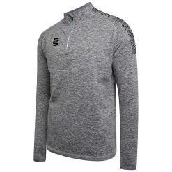 Dual 1/4 Zip Midlayer Performance Top -Sports Equipment Store DU013 Grey Black scaled 1