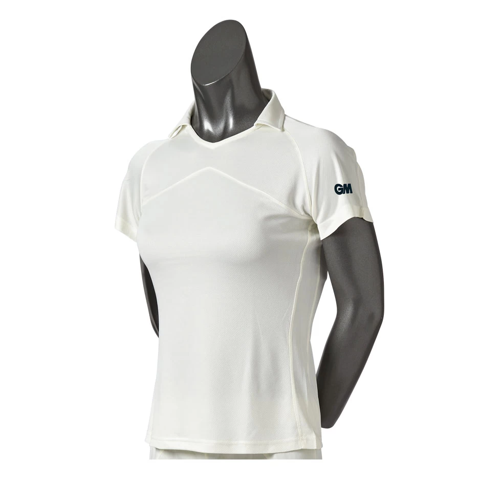 GM ST30 White Ladies Match Cricket Shirt 3 GM ST30 White Ladies Match Cricket Shirt