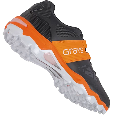 Traction Hockey Shoe Black Orange 3 Traction Hockey Shoe Black Orange