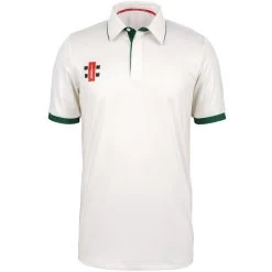 Pro Performance Cricket Shirt Short Sleeve -Sports Equipment Store Pro Performance Short Sleeve Green Trim 1