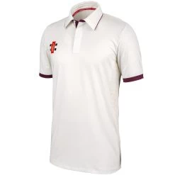 Pro Performance Cricket Shirt Short Sleeve -Sports Equipment Store Pro Peromance Short Sleeve Maroon Trim