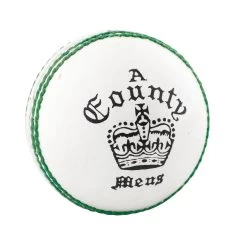County Crown Coloured Cricket Ball -Sports Equipment Store Readers County Crown White Cricket Ball