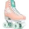 Rio Roller Script Quad Skates Peach / Green - 9 2 Rio Roller Script Quad Skates Peach / Green - 9 -Sports Equipment Store Rio Roller Script Peach Green