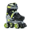 SFR Hurricane III Adjustable Quad Skates - Black / Yellow - Kids -Sports Equipment Store SFR150 Hurricane III BLACK