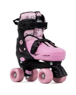 SFR Nebula Adjustable Quad Skates - Pink - Kids J11 - 1