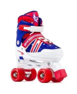 SFR Spectra Adjustable Quad Skates - Red / Blue J11 - 1