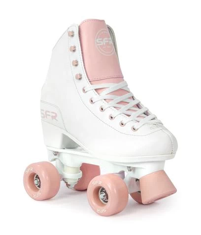 SFR Figure Quad Roller Skates - White / Pink - Kids - 2 3 SFR Figure Quad Roller Skates - White / Pink - Kids - 2
