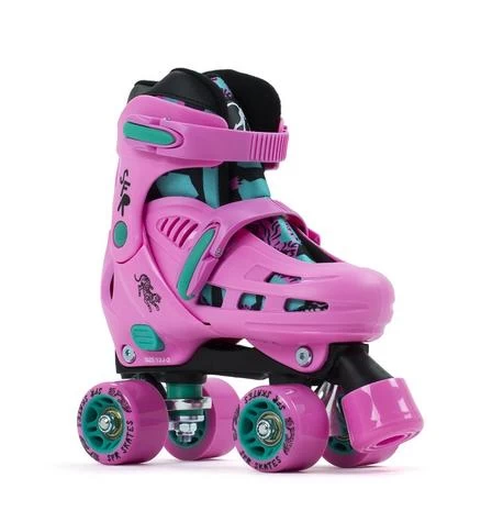SFR STORM IV ADJUSTABLE QUAD SKATES - Pink / Green 3 SFR STORM IV ADJUSTABLE QUAD SKATES - Pink / Green