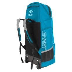 Elite Duffle Wheelie Bag -Sports Equipment Store Shrey Elite Duffle Wheelie Cricket Bag Cyan Back