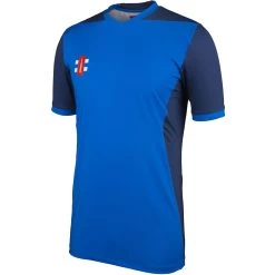 Pro Performance T20 Cricket Shirt Short Sleeve -Sports Equipment Store T20 Short Sleeve Shirt RoyalNavy 1