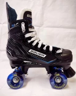 BAUER XLP CUSTOM BUILT ROLLER QUAD SKATES WITH Clouds Urethane Wheels