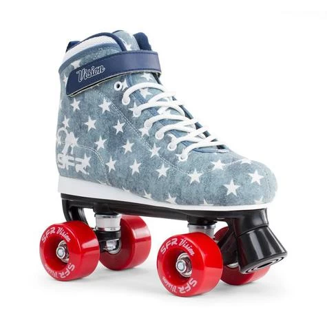 SFR Vision Roller Quad Skates - Canvas Jeans - J13 3 SFR Vision Roller Quad Skates - Canvas Jeans - J13