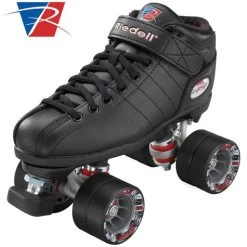 Riedell R3 Jam Quad Roller Skate Black - Kids - J13