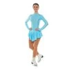 Plain Nylon Lycra Aqua Skating Dress 1 Plain Nylon Lycra Aqua Skating Dress -Sports Equipment Store skate dress aque